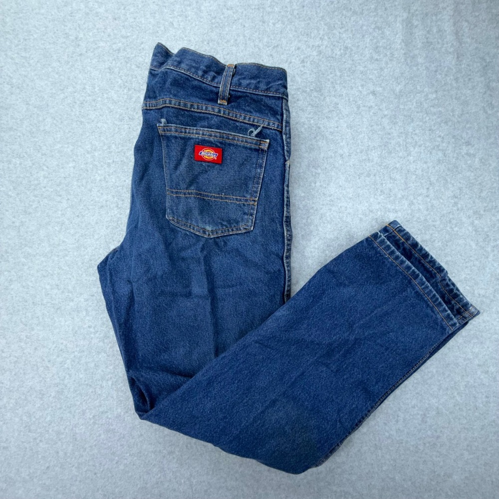 Dickies Regular Fit Straight‎ Leg Blue Denim Jeans Mens 36x32 W216184 VTG